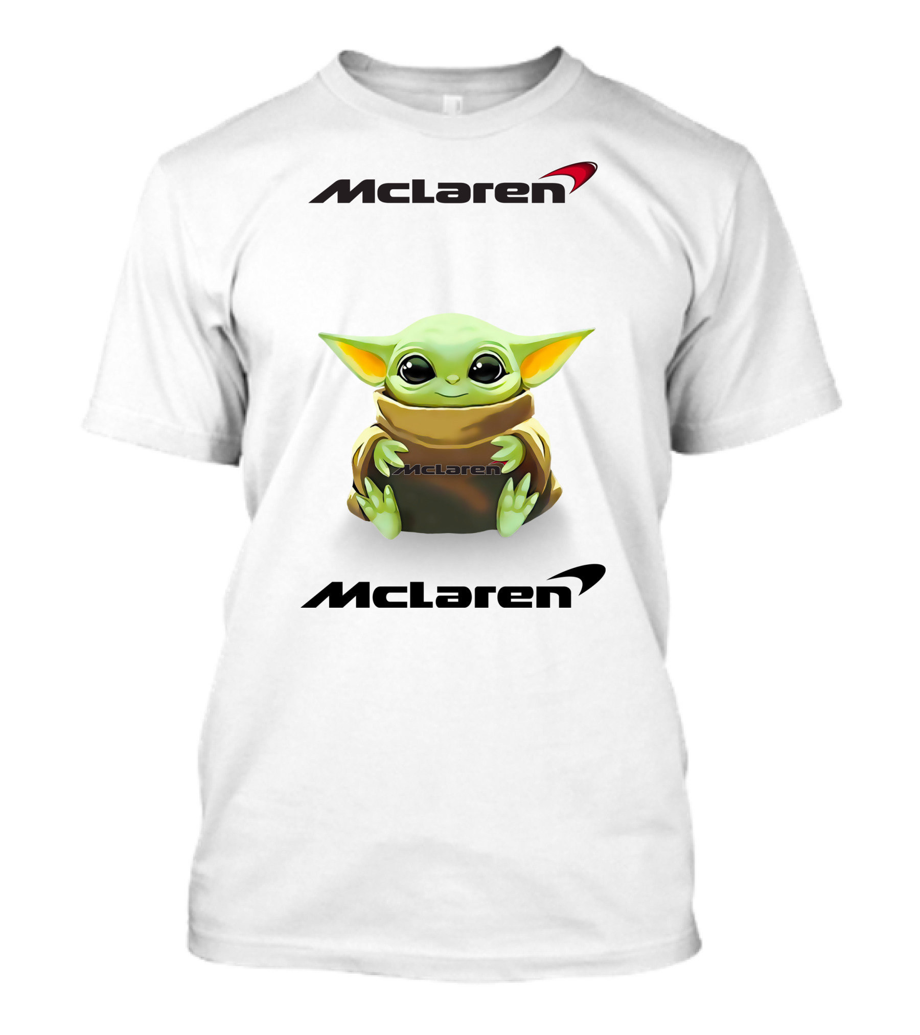 Grogu Hug McLaren Logo White T-Shirt