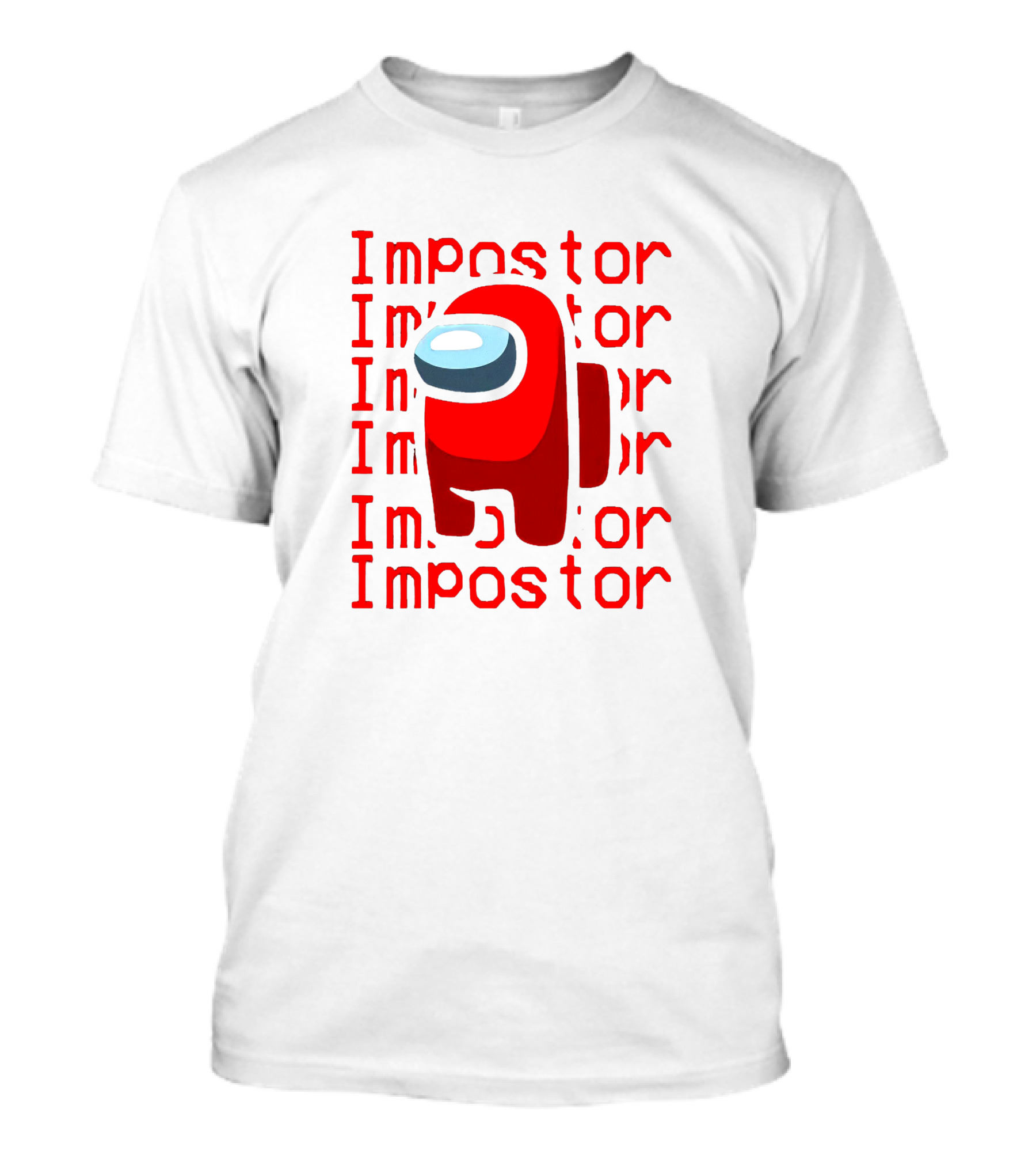Among Us Impostor Red Character T-Shirt