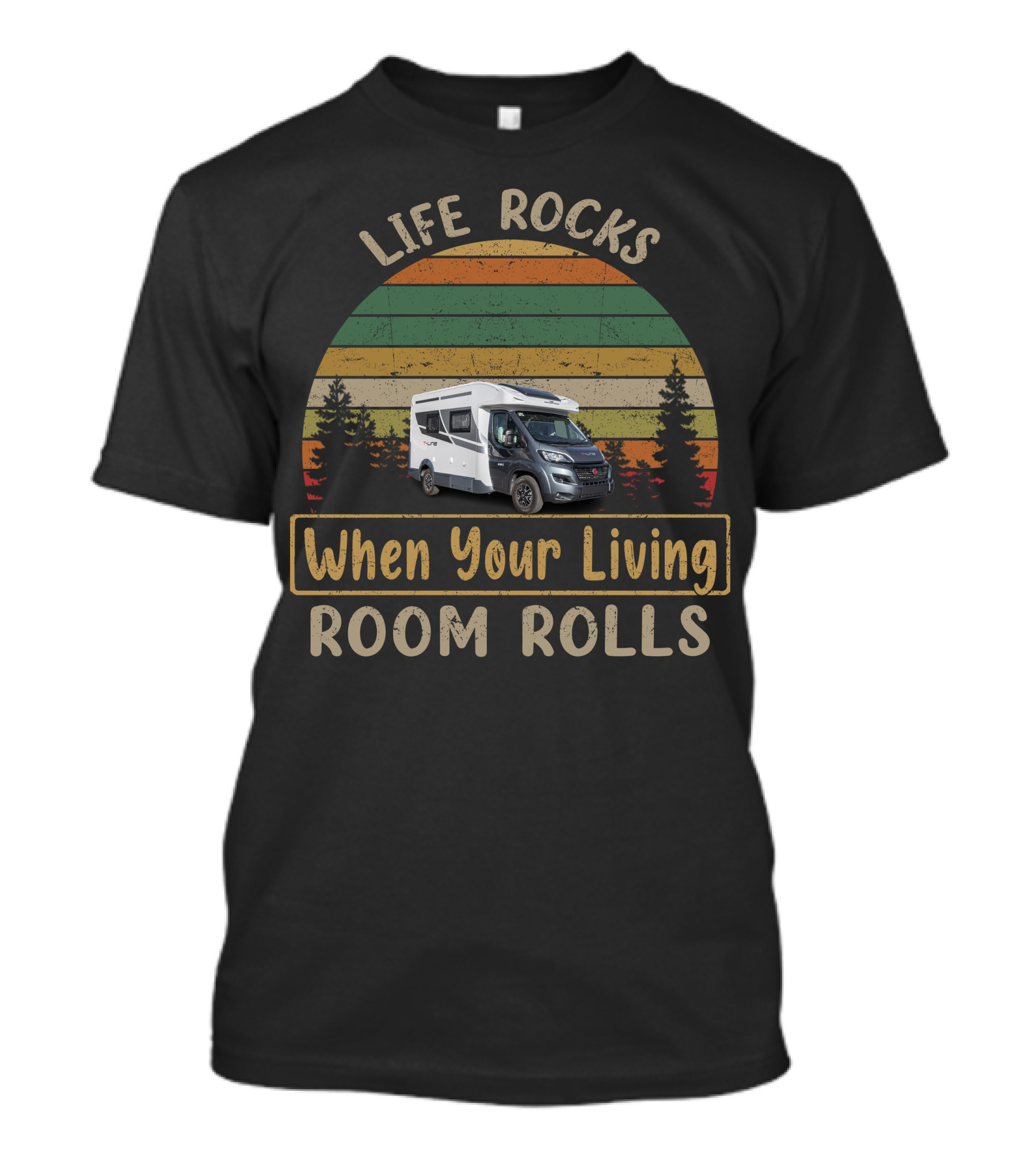 LIFE ROCKS When Your Living ROOM ROLLS Roller TeamLine 590 T-Shirt