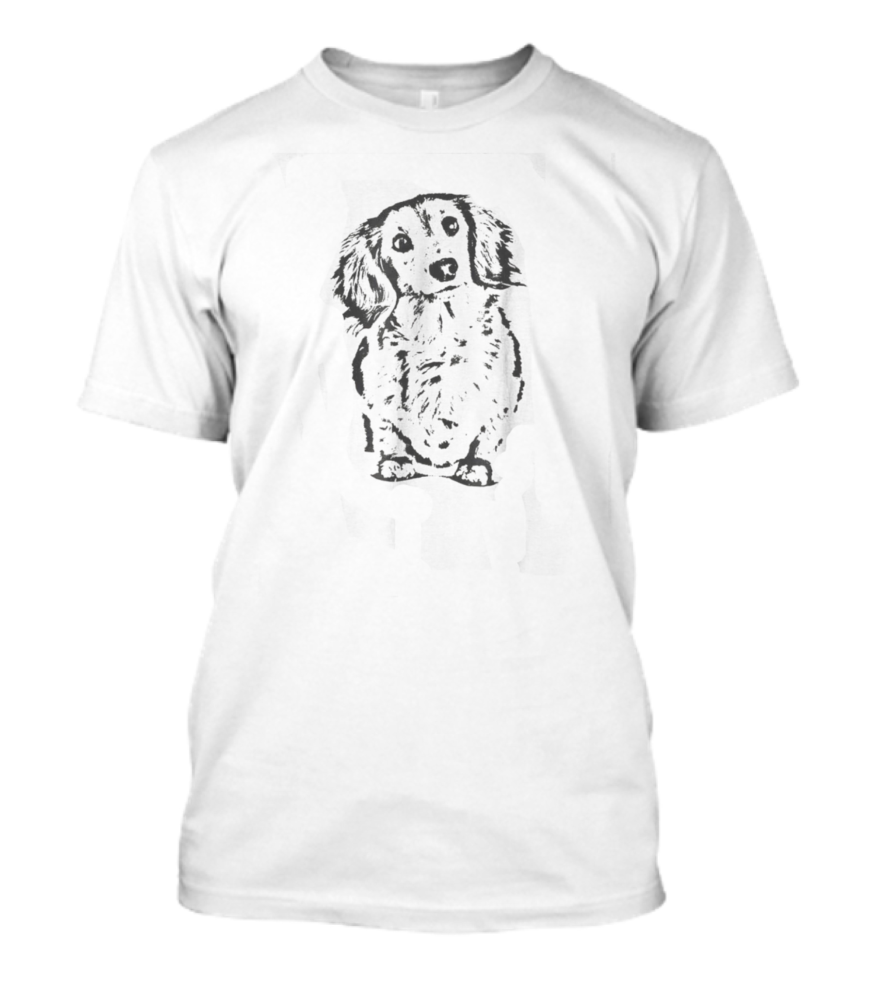 Long Hair Dachshund Cute Wiener Lovers Dog T-Shirt