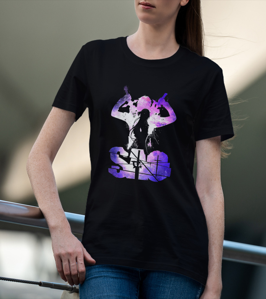 SAO Kirito And Asuna Silhouette Galaxy T-Shirt