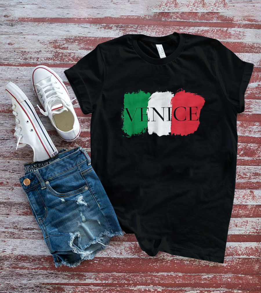 Venice Italy With Italian Flag Colors T-Shirt