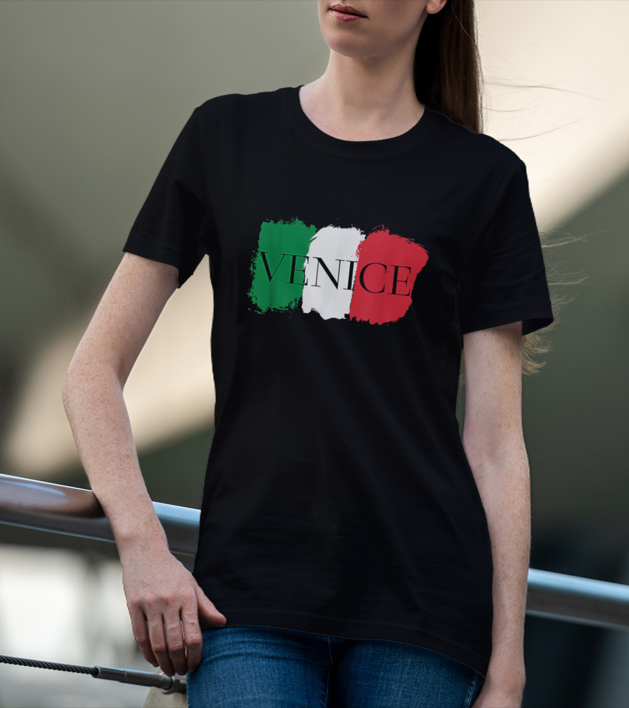 Venice Italy With Italian Flag Colors T-Shirt