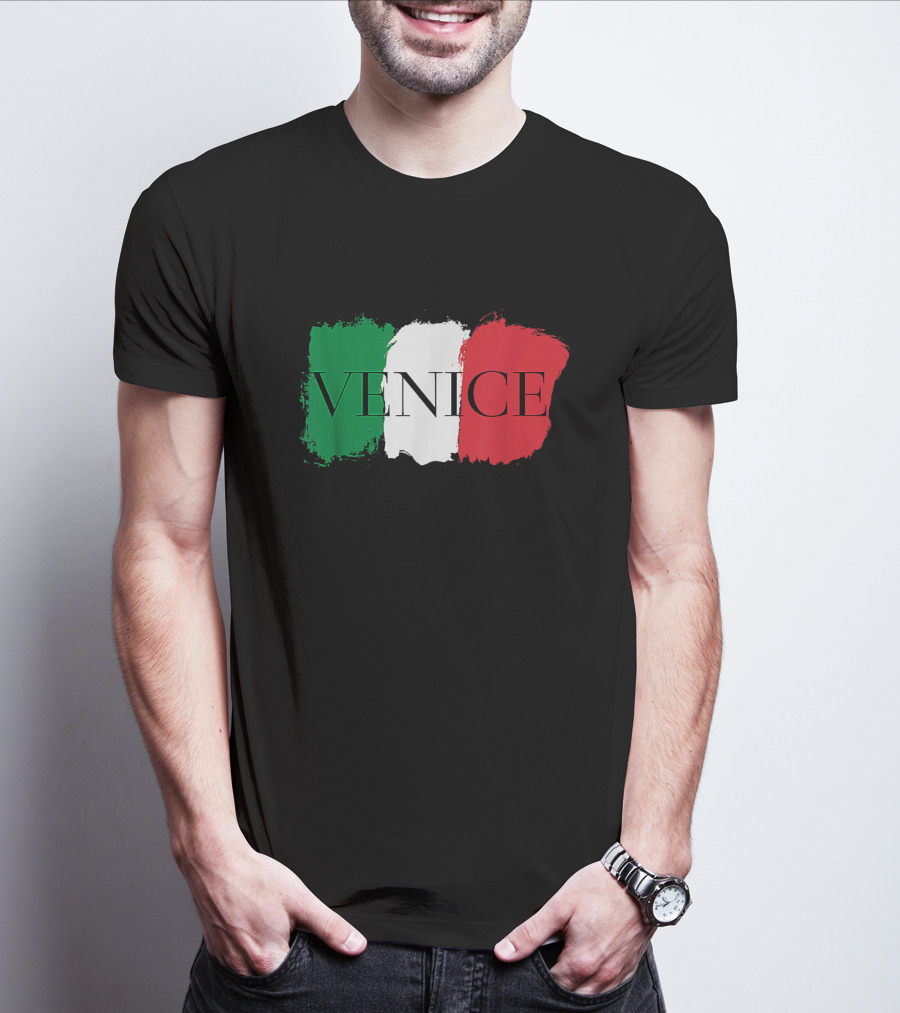 Venice Italy With Italian Flag Colors T-Shirt