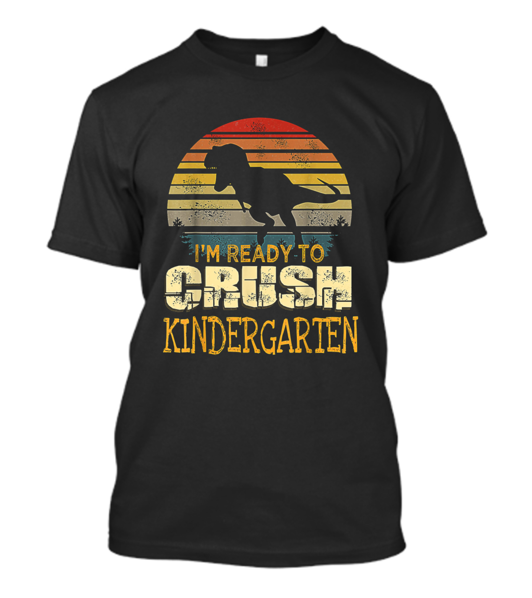 I'm Ready To Crush Kindergarten Dinosaur Sunset T-Shirt