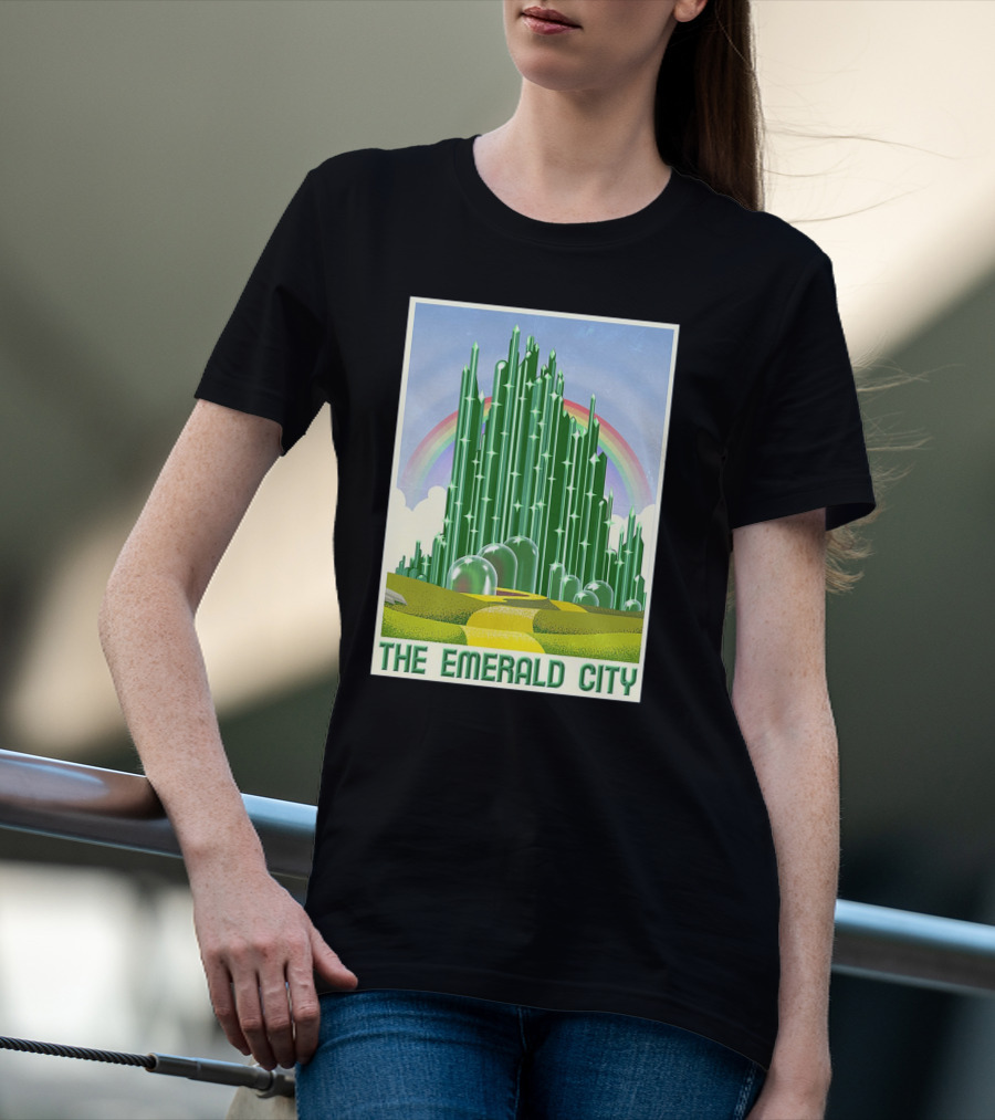 The Emerald City Landmarks Rainbow Road Journey T-Shirt