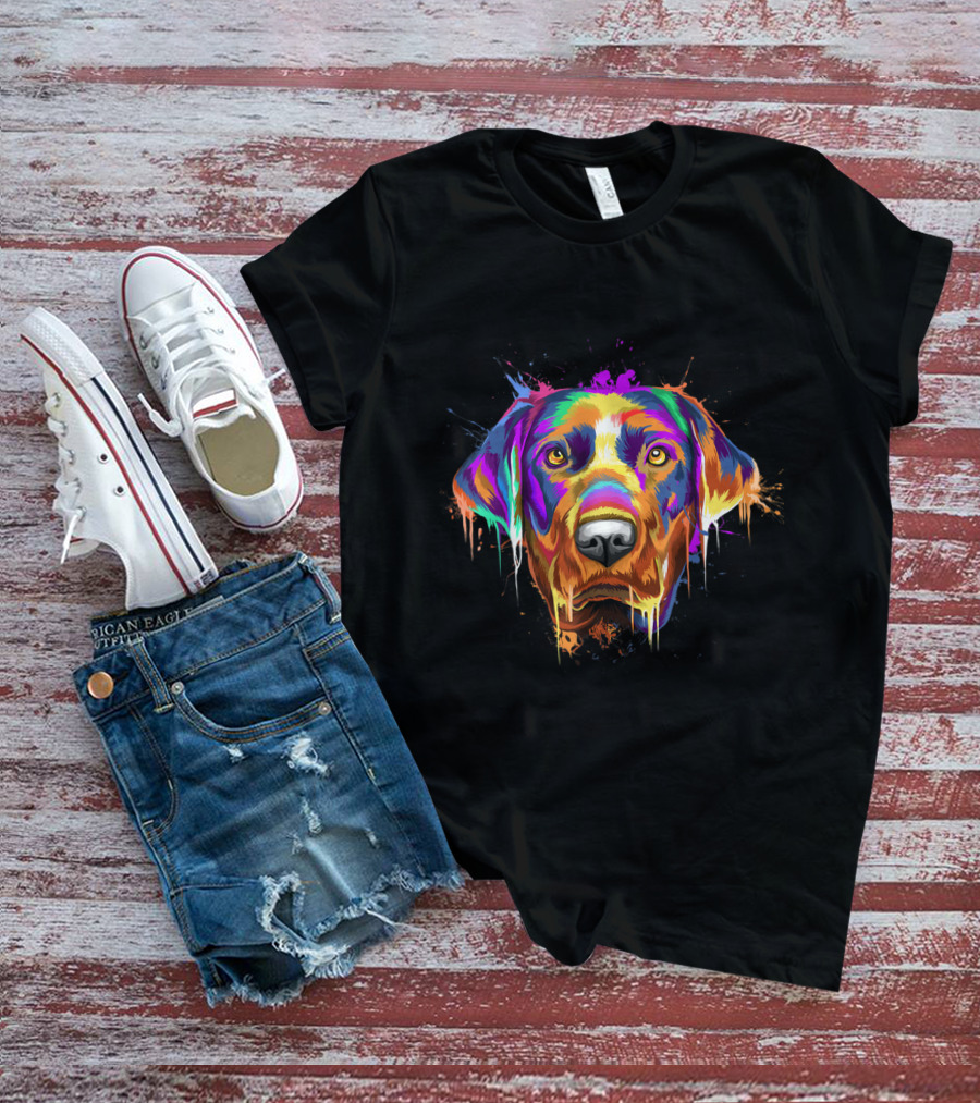 Vibrant Splash Labrador Retriever Art For Lab Lover Gifts T-Shirt