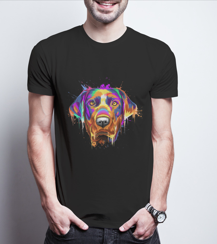 Vibrant Splash Labrador Retriever Art For Lab Lover Gifts T-Shirt