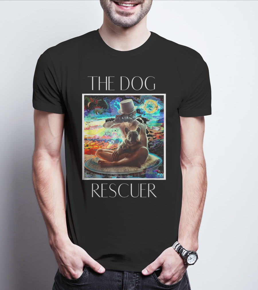 The Dog Rescuer Futuristic Animal Rescue Team Visionary Universe Journey T-Shirt