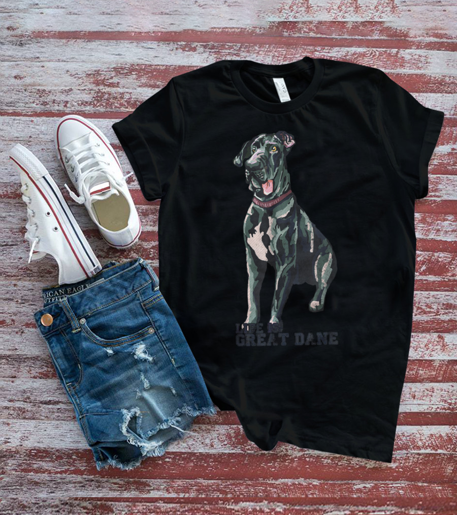 Vintage Retro Life Is Great Dane Dog Distressed Funny Great Dane T-Shirt