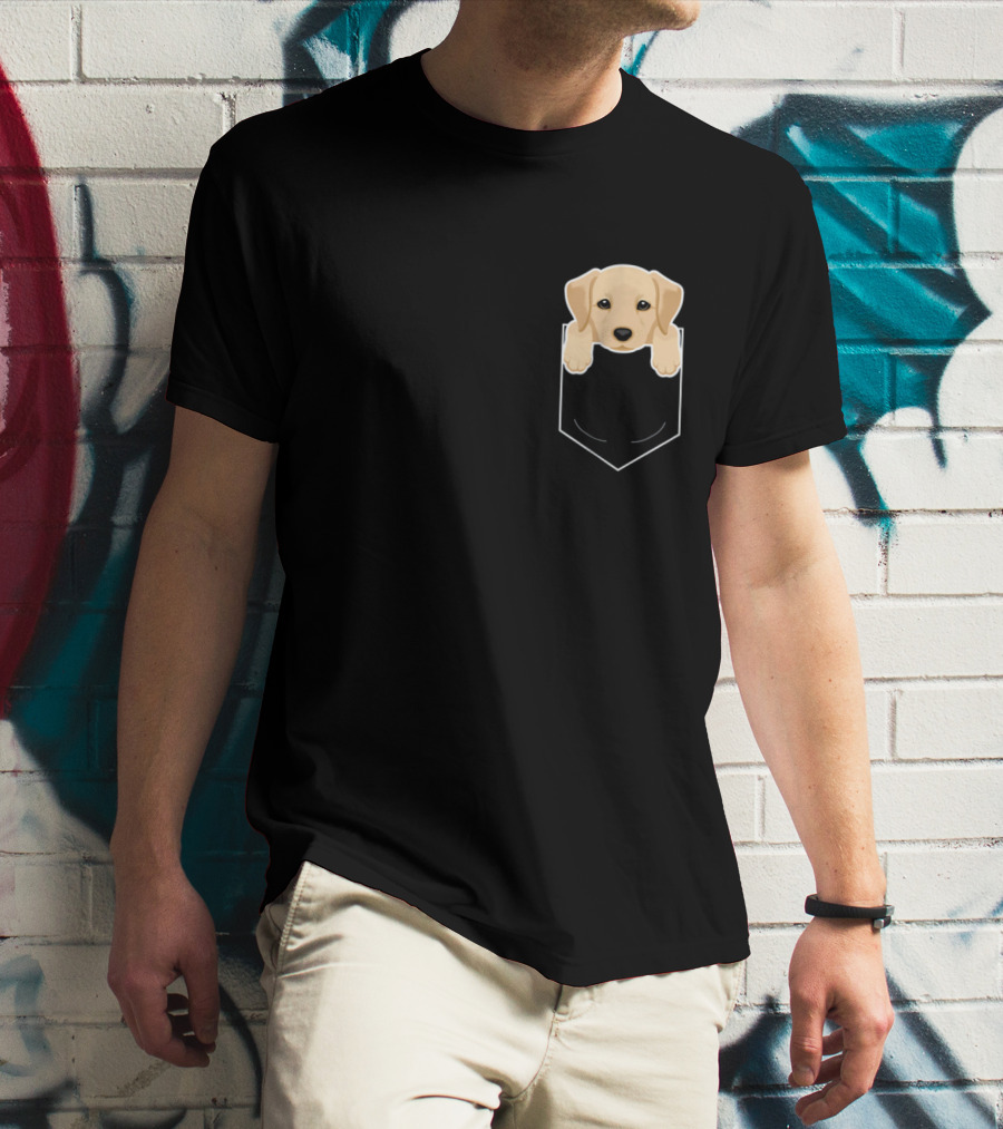 Yellow Lab In My Pocket Cute Dog Owner Labrador Retriever T-Shirt