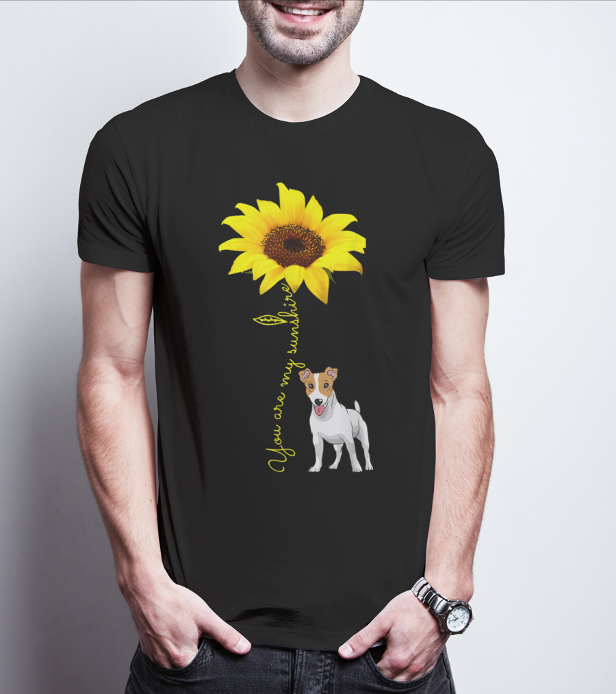 You Are My Sunshine Sunflower Jack Russell T-Shirt