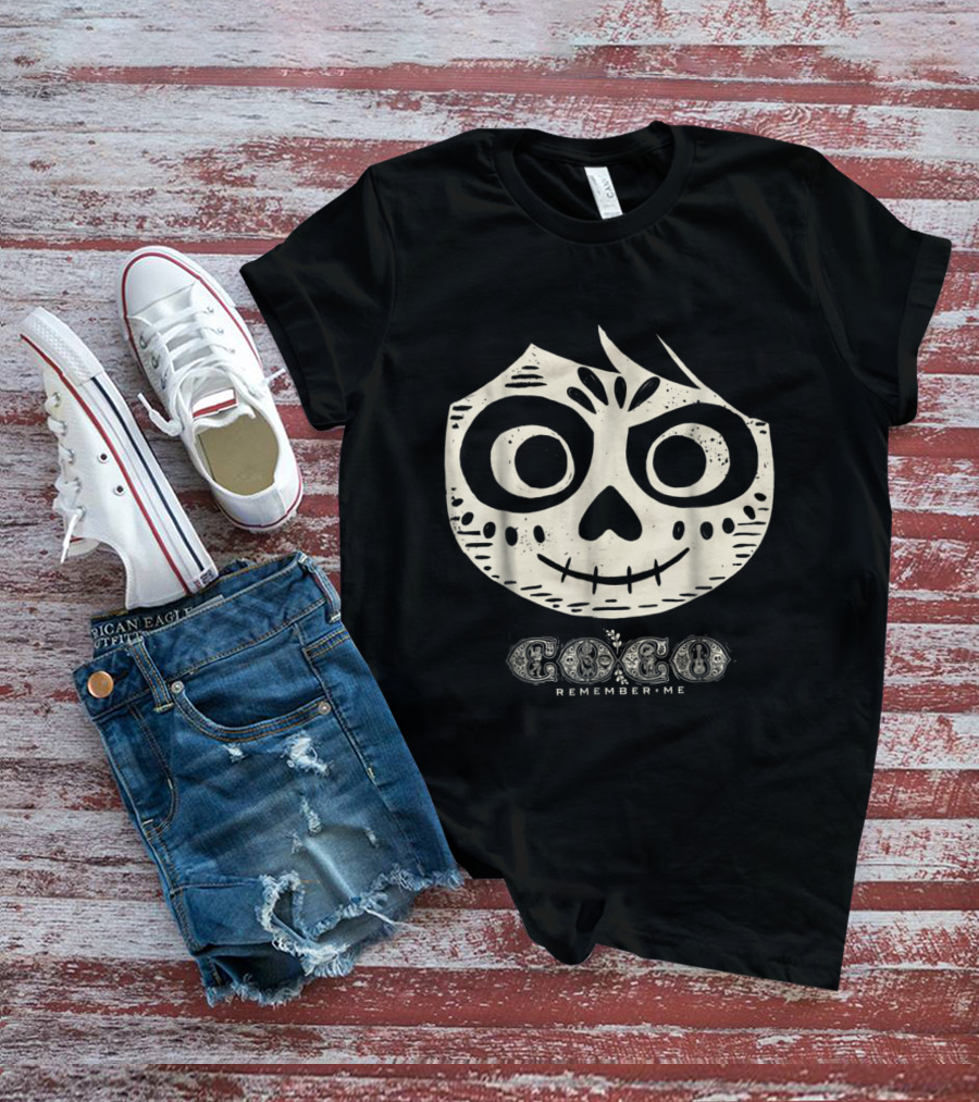 Coco Remember Me Skeleton Face Miguel Disney Pixar T-Shirt