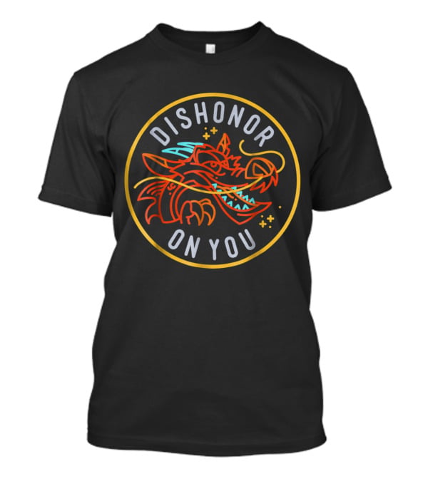 Disney Mulan Mushu Dishonor On You Neon T-Shirt
