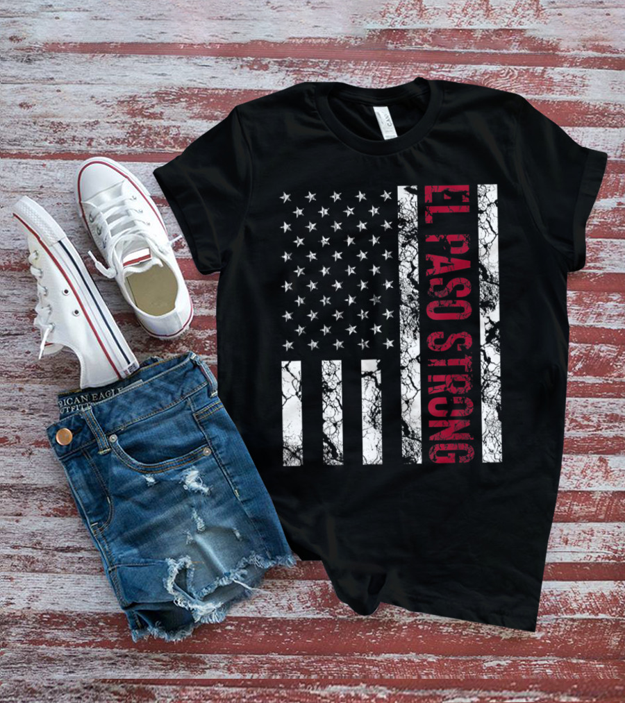 El Paso Strong Distressed American Flag T-Shirt