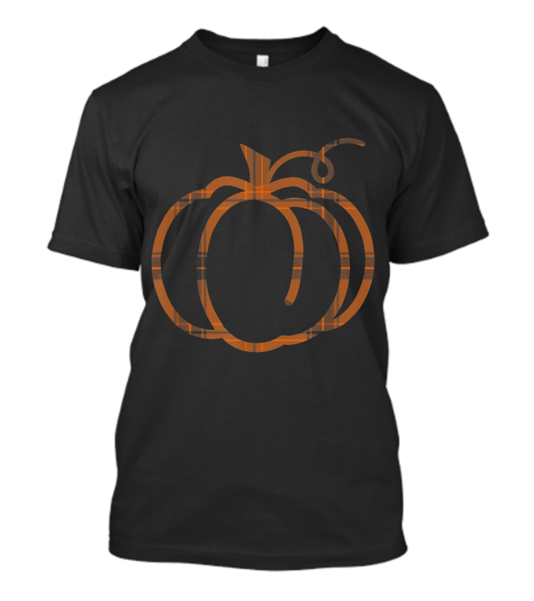 Thanksgiving Turkey Happy Thanksgiving Halloween Pumpkin Plaid Pumpkin T-Shirt
