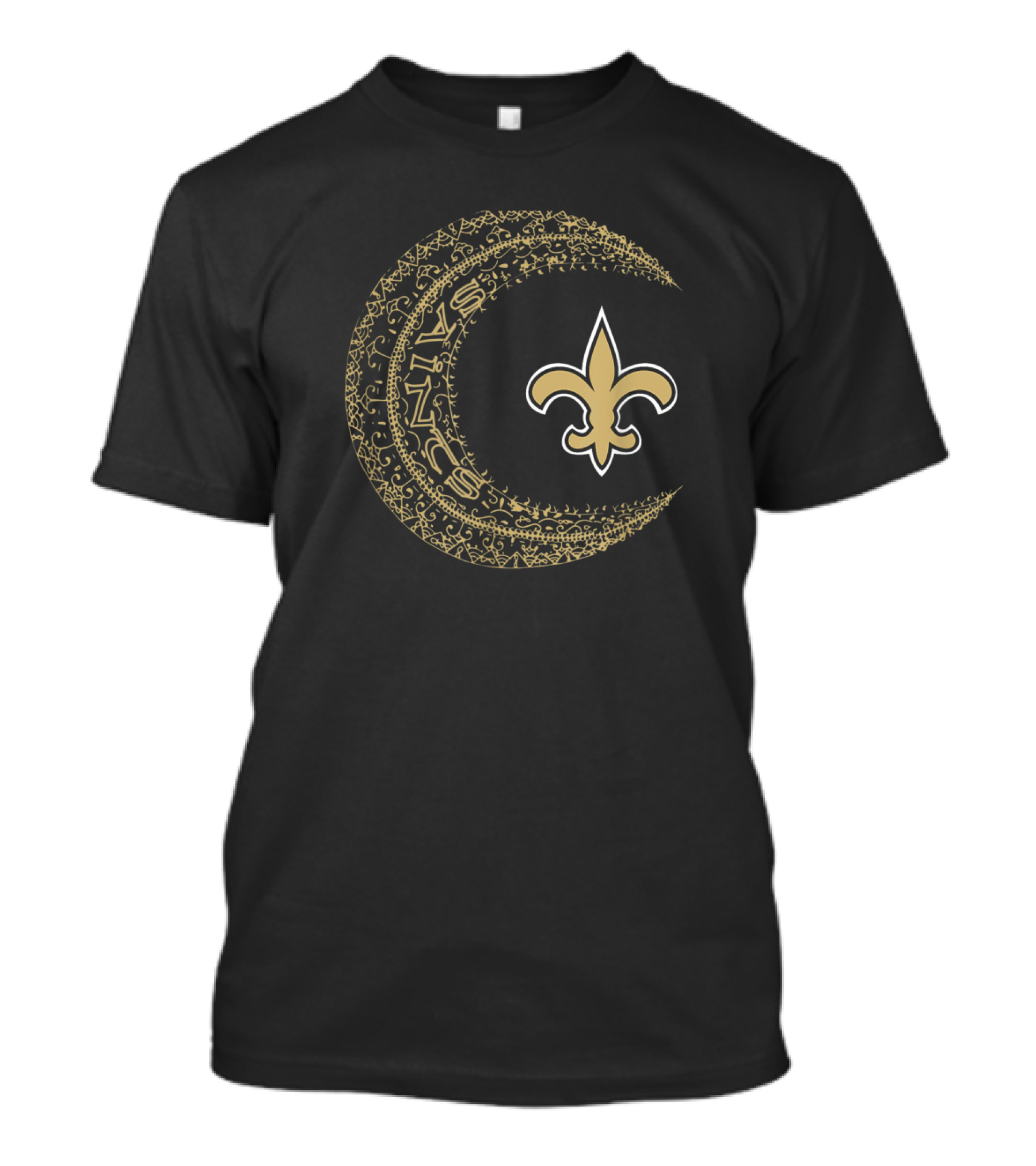 Saints Fleur-de-Lis Crescent New Orleans Football Nola Stars T-Shirt