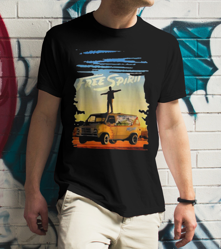 Free Spirit Khalid Van Silhouette On Sunset Background T-Shirt