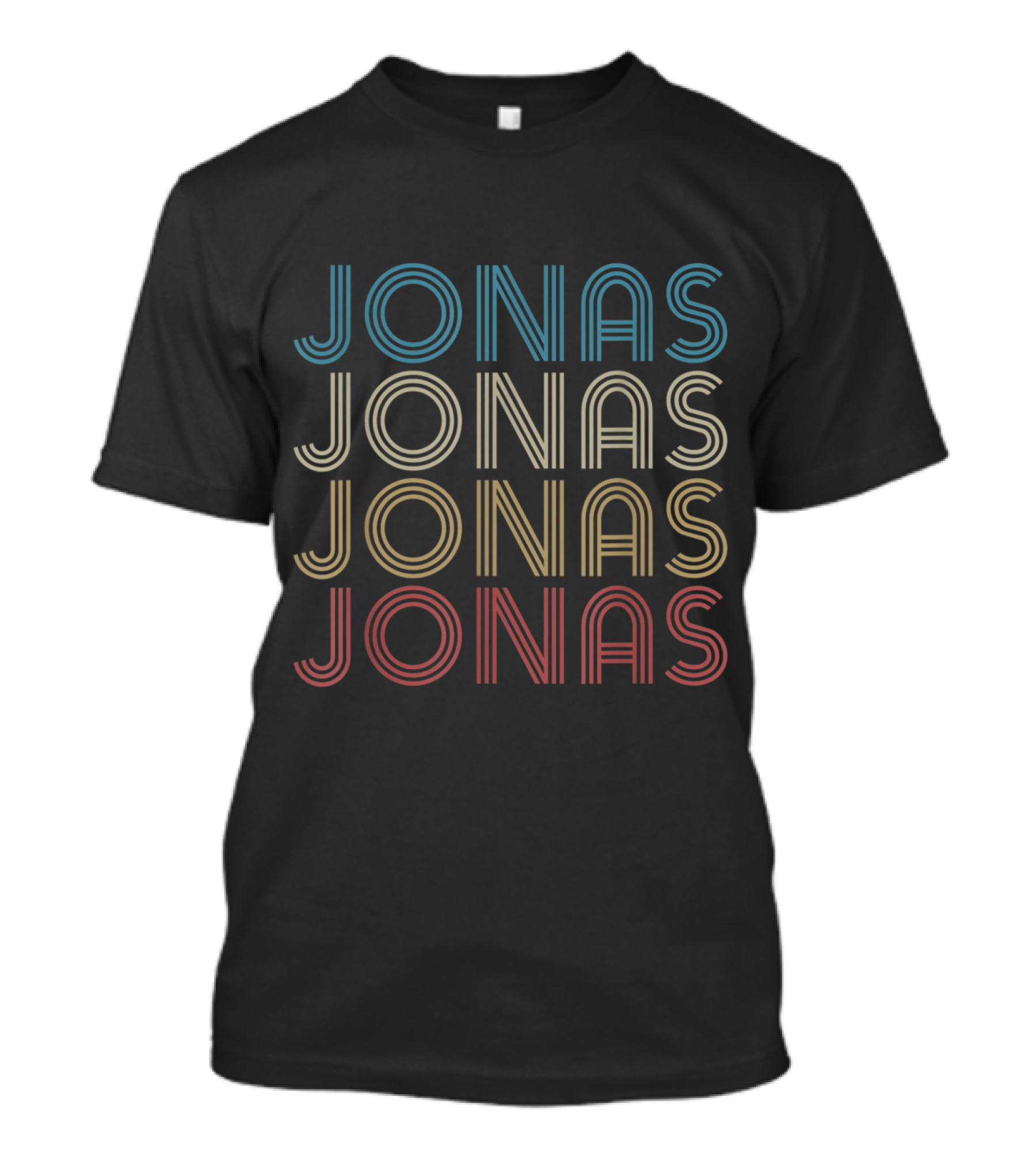 Jonas Multicolor Retro Name T-Shirt