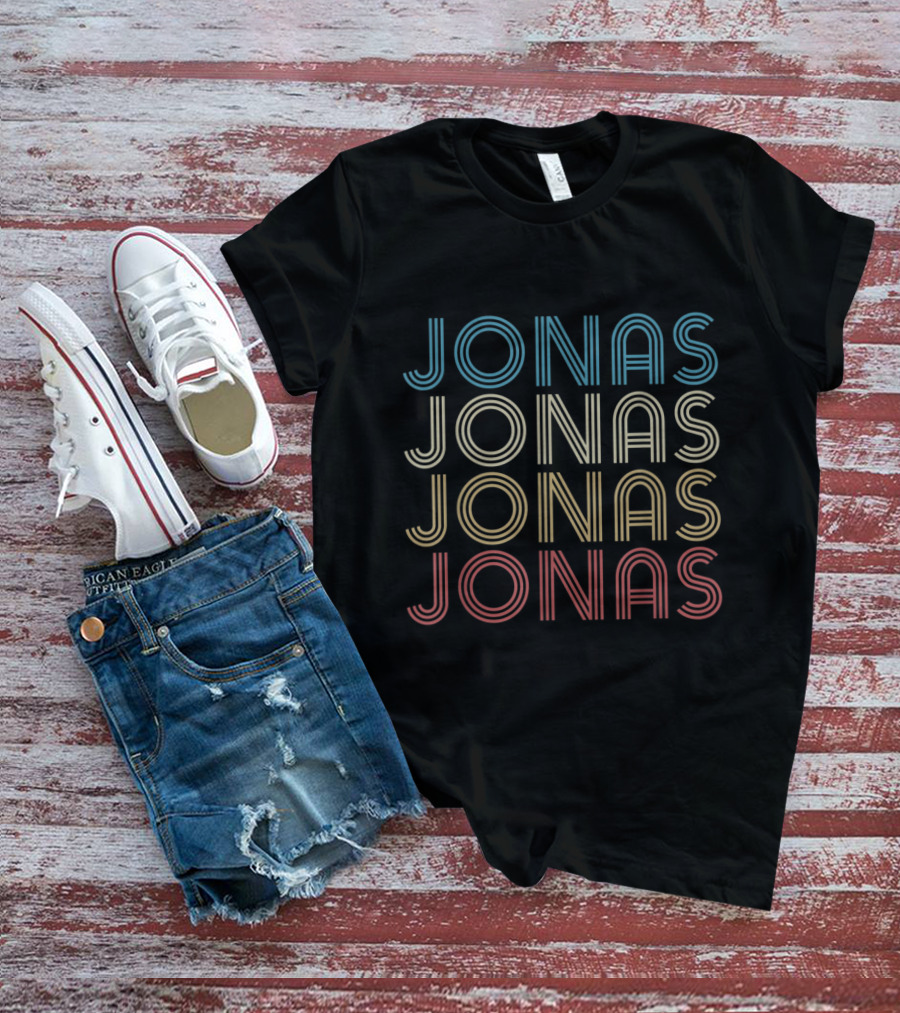 Jonas Multicolor Retro Name T-Shirt