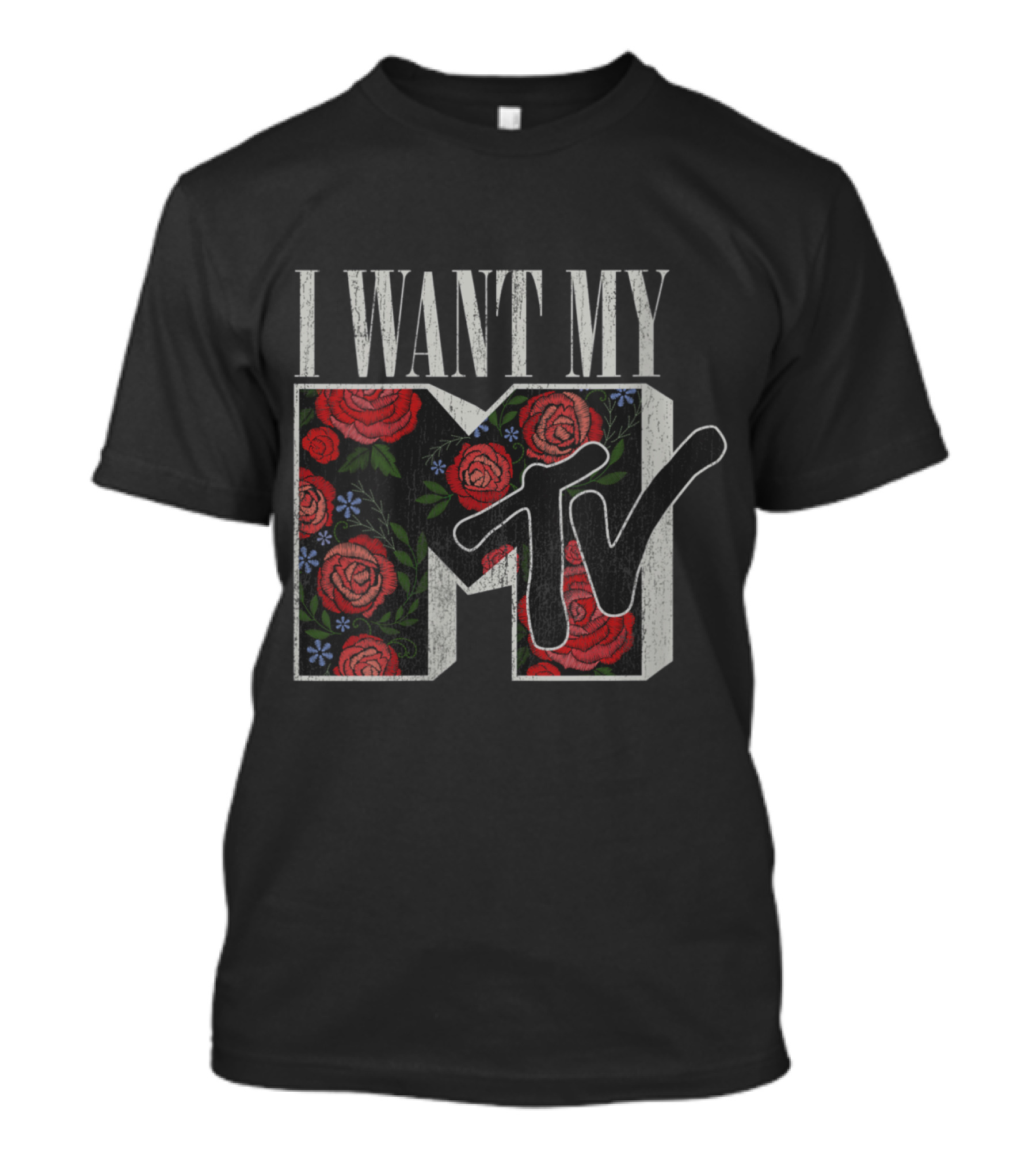 I Want My MTV Floral Roses T-Shirt