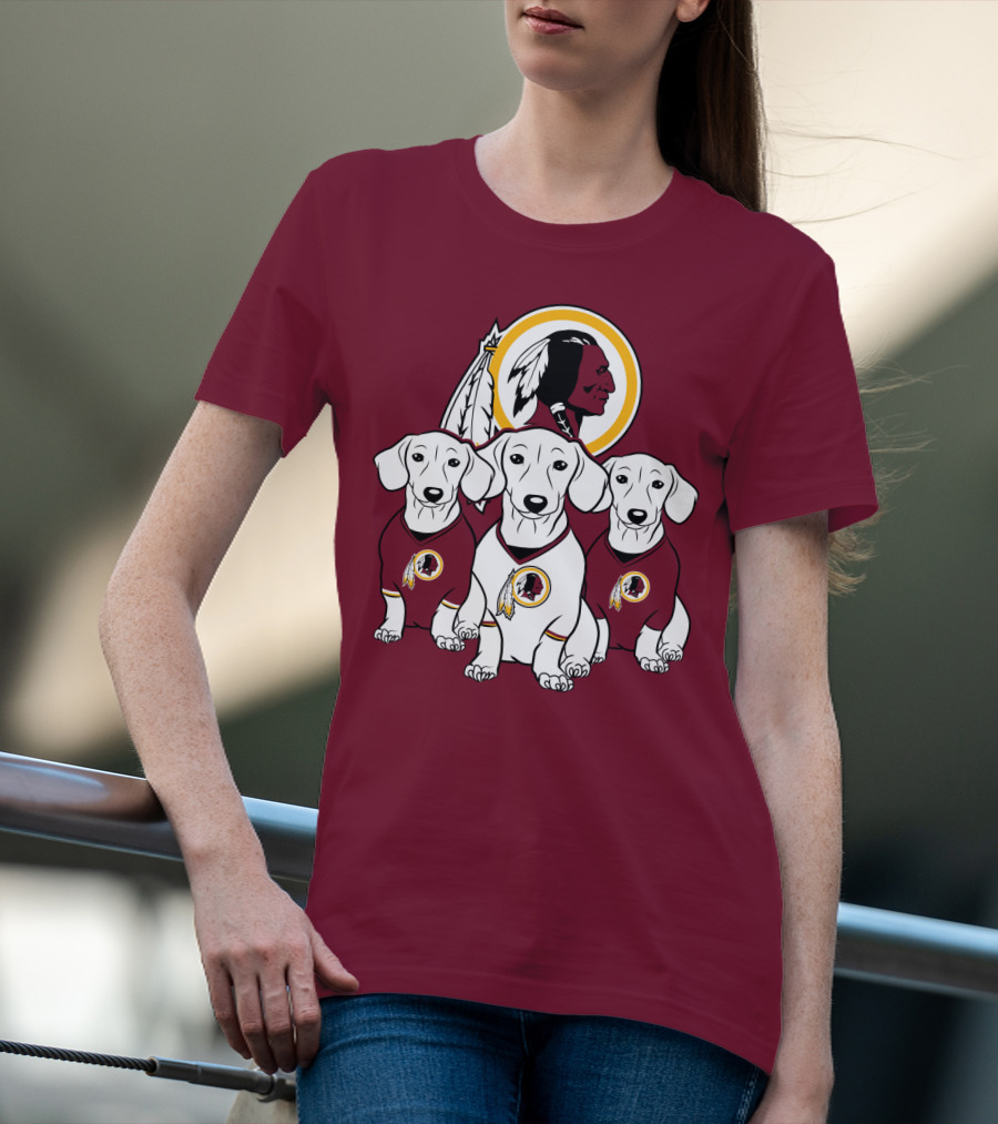 Dachshund Redskins Fan Trio T-Shirt