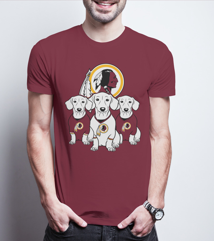 Dachshund Redskins Fan Trio T-Shirt