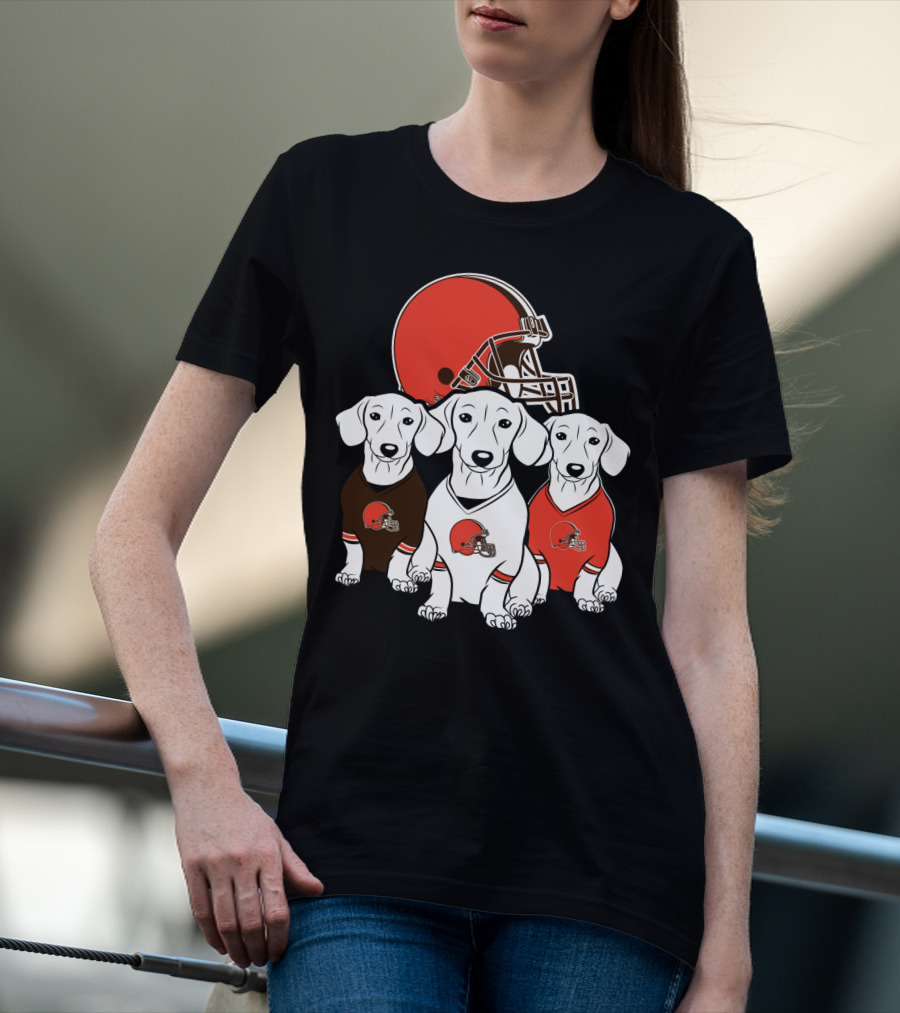 Cleveland Browns Dachshund Dog T-Shirt