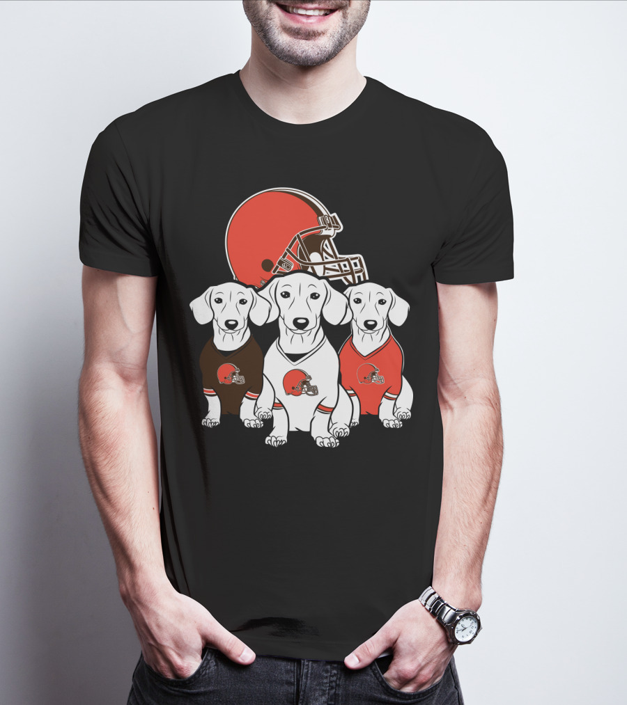 Cleveland Browns Dachshund Dog T-Shirt