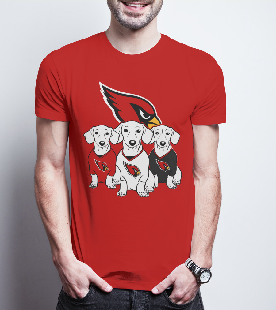 Arizona Cardinals Dachshund Trio T-Shirt