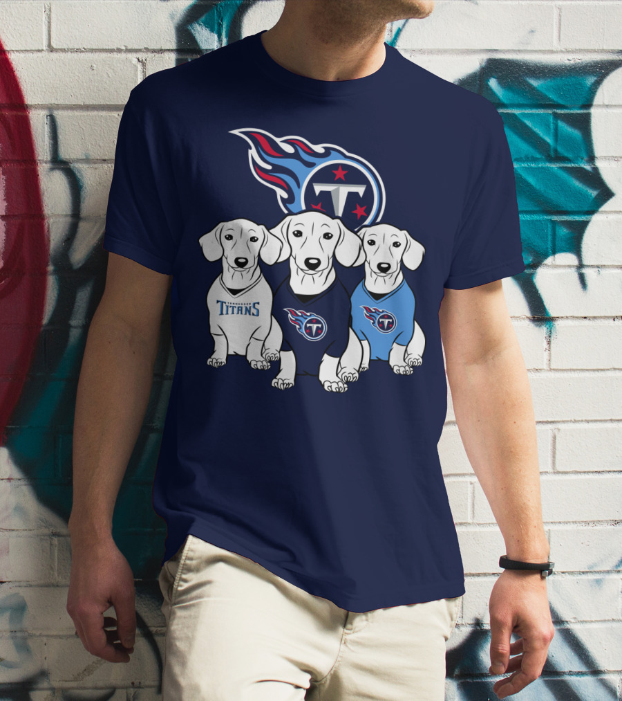 Tennessee Titans Dachshund Dog Trio T-Shirt