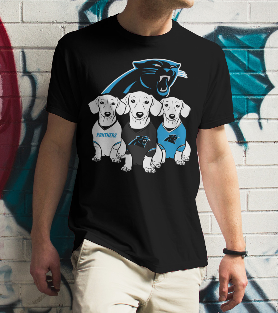 Panthers Dachshund  Dogs Trio T-Shirt