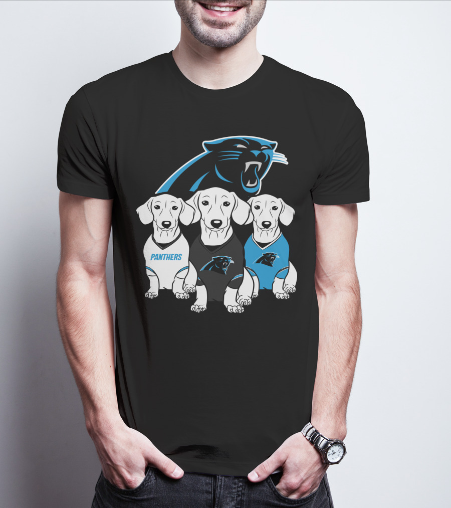Panthers Dachshund  Dogs Trio T-Shirt