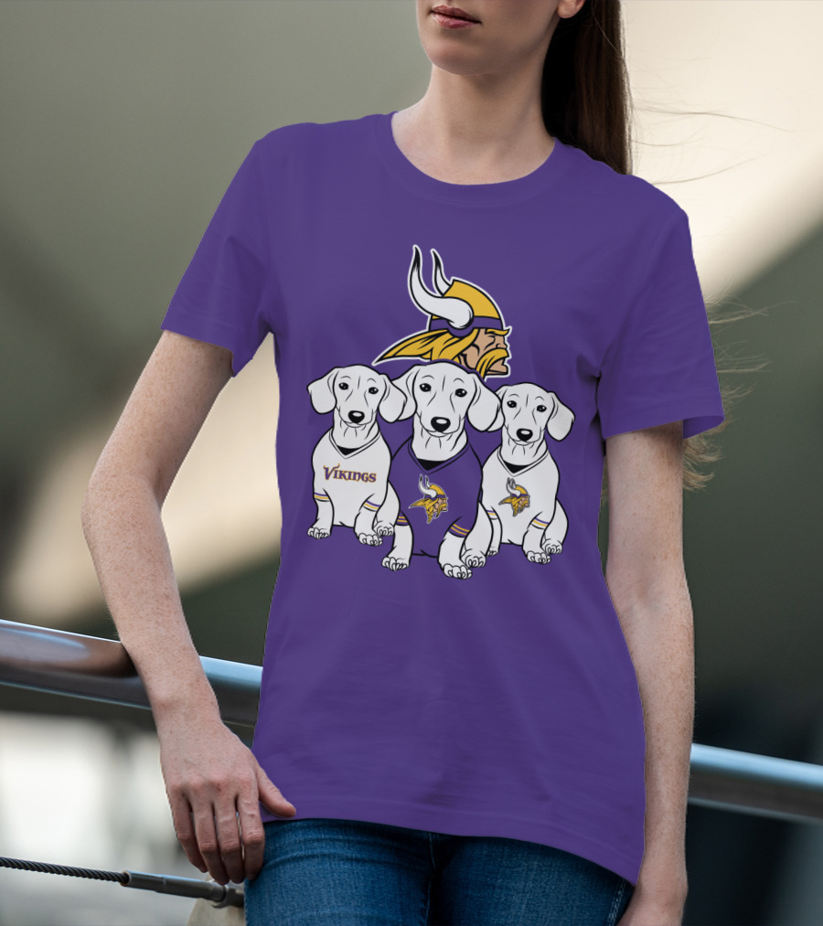 Minnesota Vikings Dachshund  Puppies T-Shirt