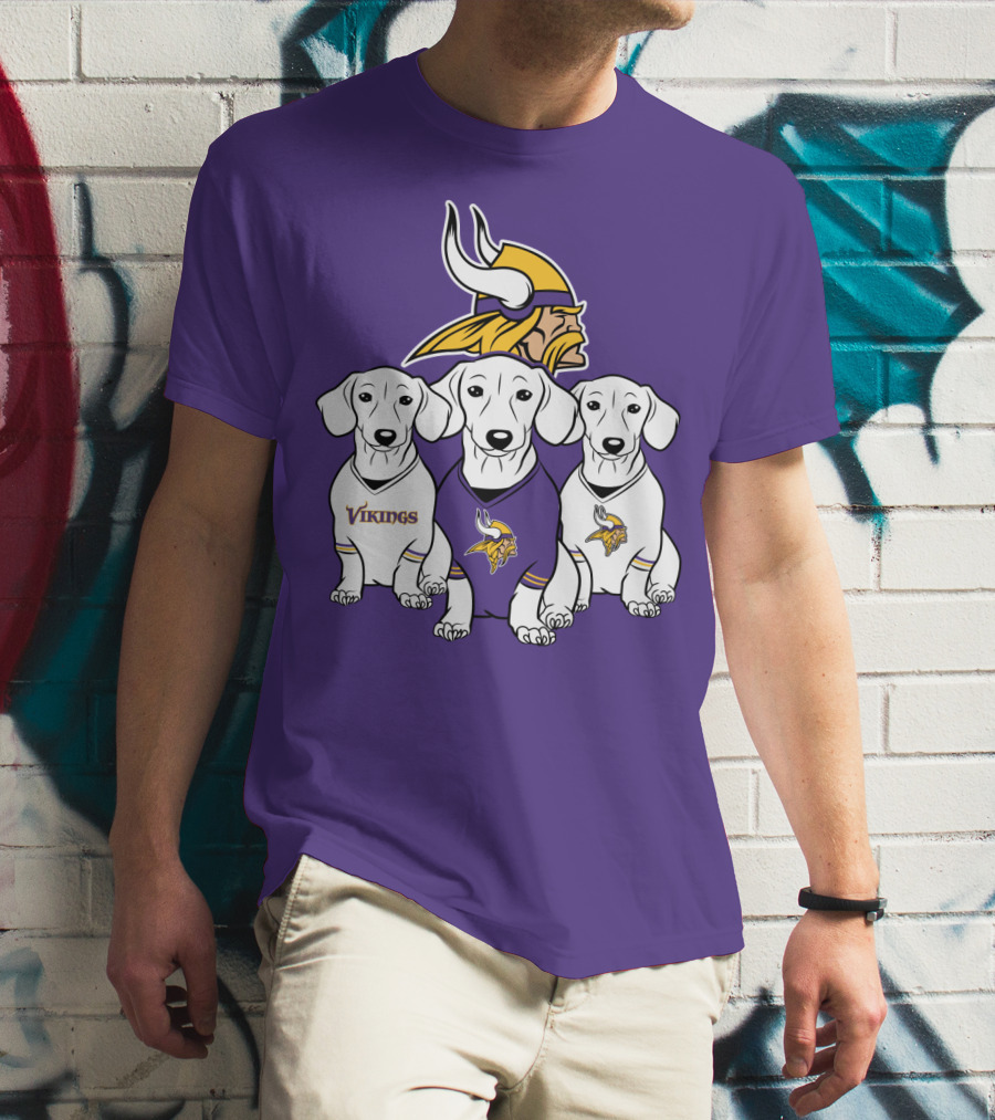 Minnesota Vikings Dachshund  Puppies T-Shirt