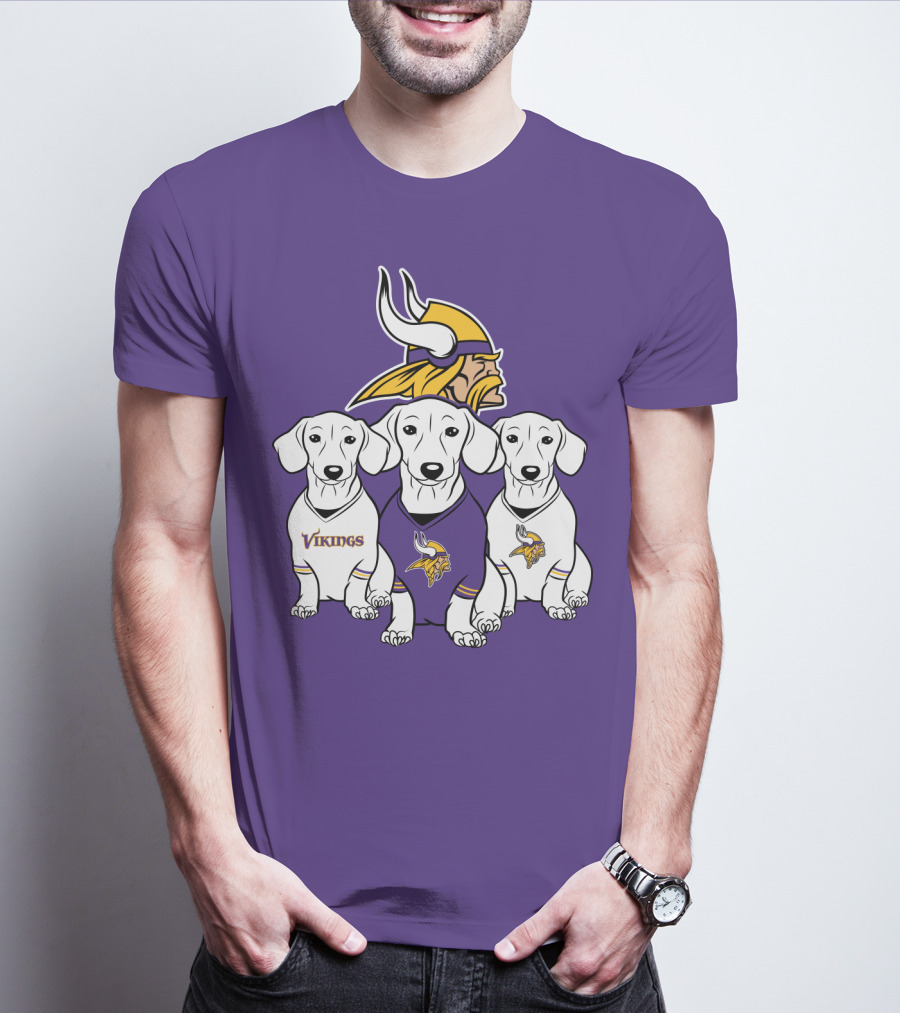 Minnesota Vikings Dachshund  Puppies T-Shirt