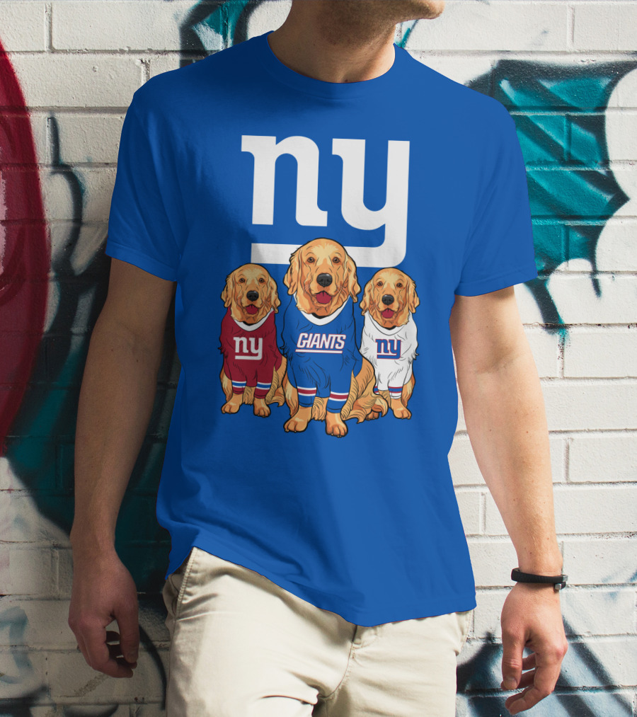 New York Giants Ny Giants Golden Retrievers T-Shirt