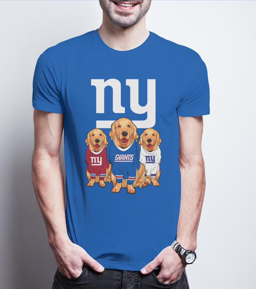 New York Giants Ny Giants Golden Retrievers T-Shirt