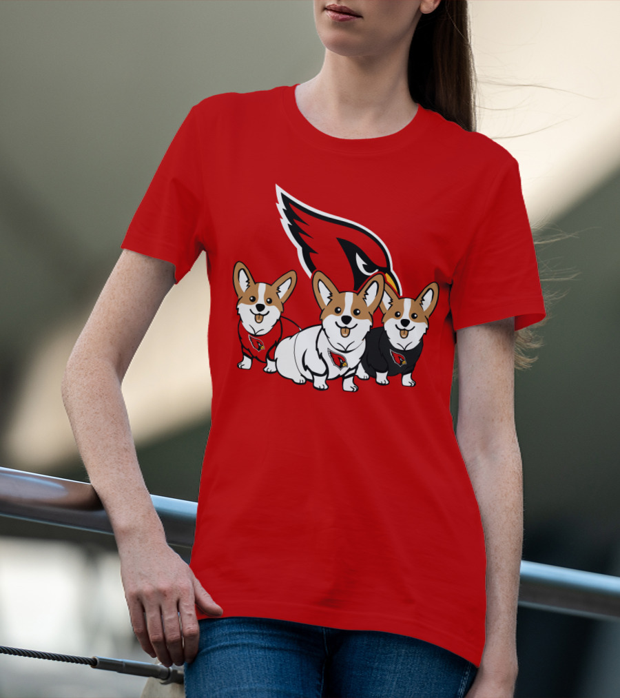 Arizona Cardinals Corgi Trio T-Shirt