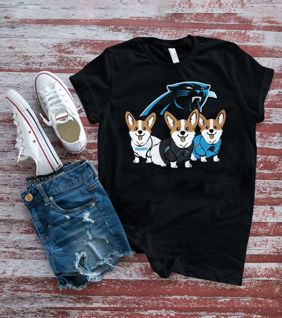 Carolina Panthers Corgi T-Shirt
