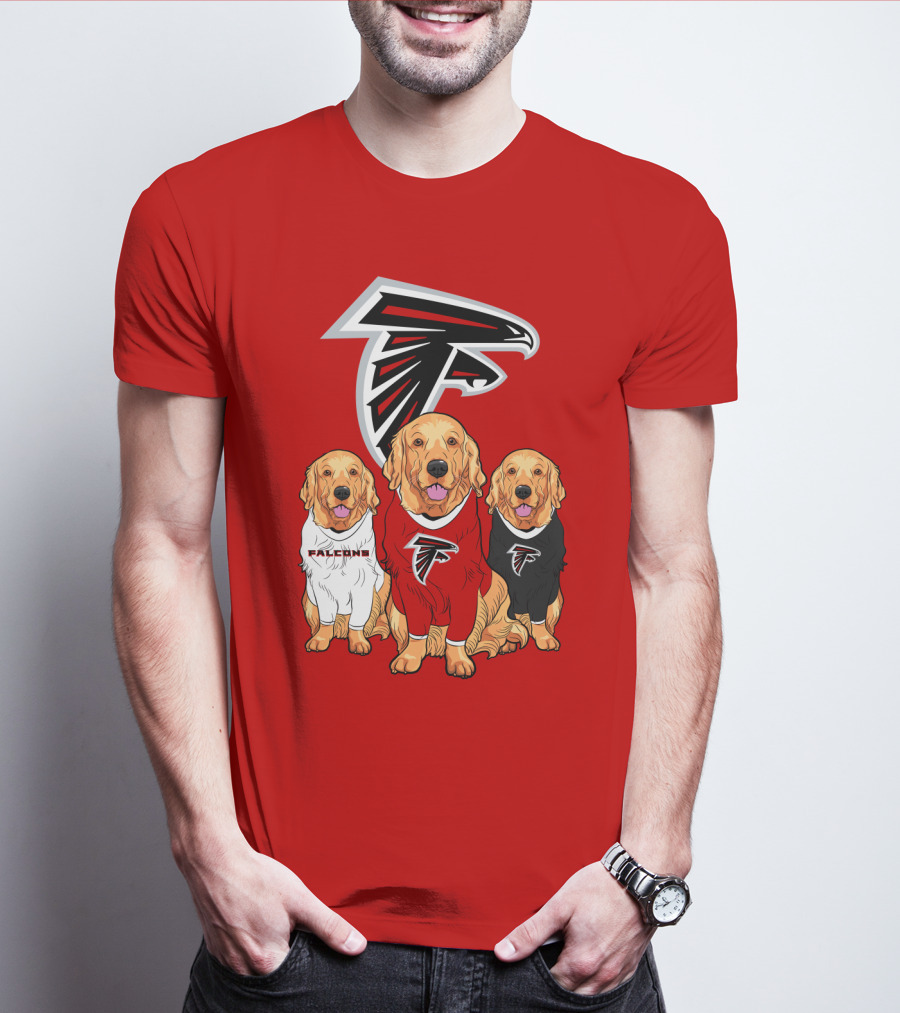 Atlanta Falcons Golden Retrievers Dogs T-Shirt
