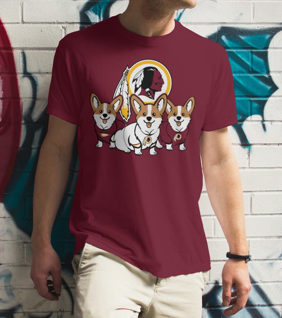 Redskins Corgis Trio Washington Football Team T-Shirt