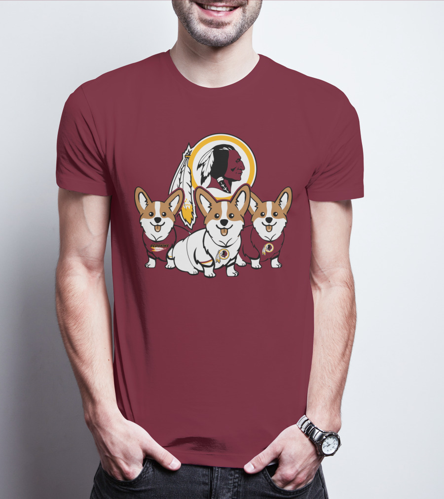 Redskins Corgis Trio Washington Football Team T-Shirt