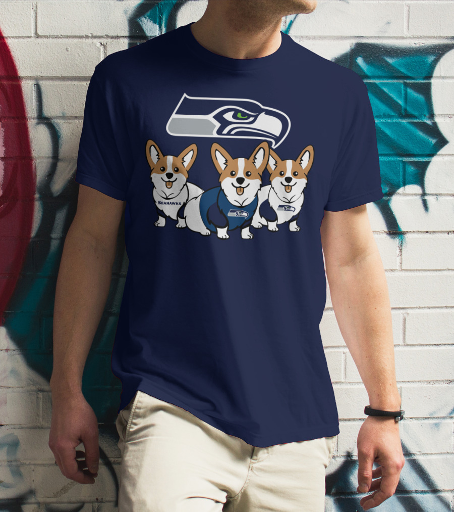 Seattle Seahawks Corgis T-Shirt