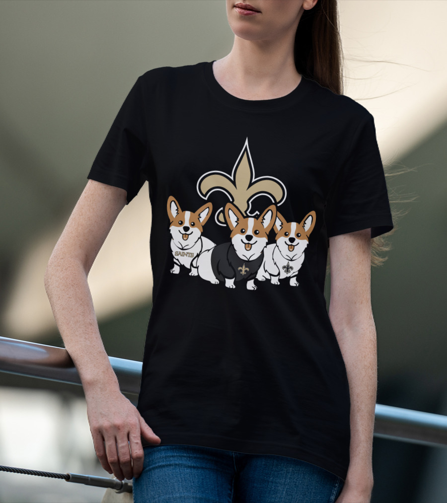  New Orleans Saints Corgi T-Shirt