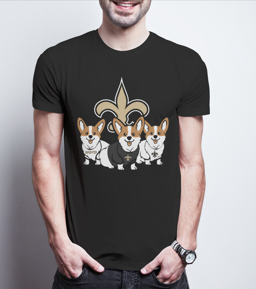  New Orleans Saints Corgi T-Shirt