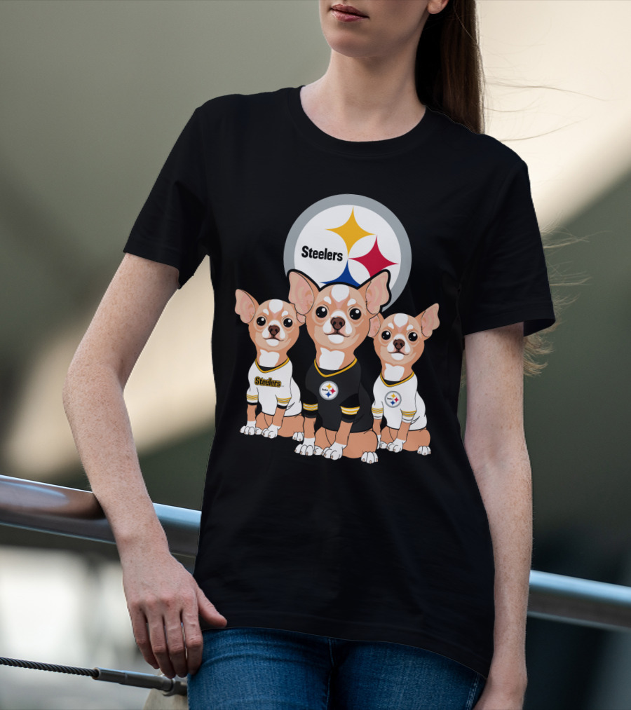 Steelers Chihuahua Trio T-Shirt