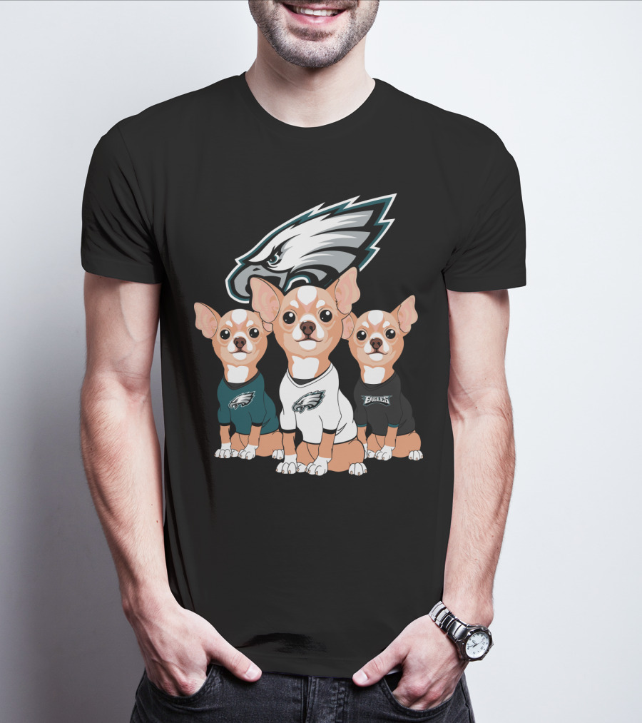 Philadelphia Eagles Chihuahua Trio T-Shirt