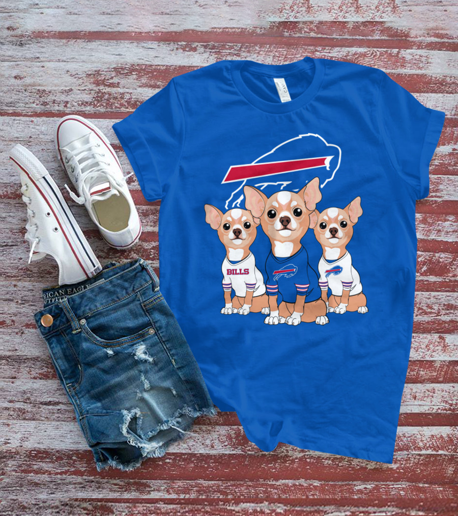 Buffalo Bills Chihuahua Trio T-Shirt