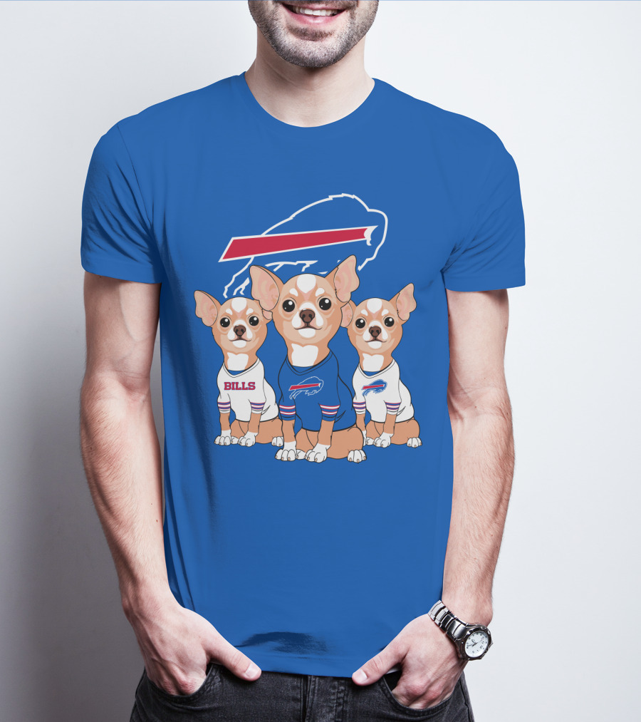 Buffalo Bills Chihuahua Trio T-Shirt